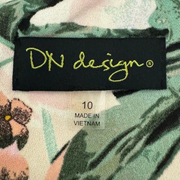 Y-13 DN Designs NWT Pink Floral Ruffled Shirt Sleeve High Low Dress Size 10 - Picture 12 of 15